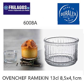 Conjunto 4 Ramequins 13Cl 8,5X4,4Cm Vidro 300ºc Duralex     