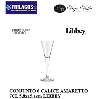 Conjunto De 6 Calices Amaretto 7Cl 5,8X15,5Cm Libbey        