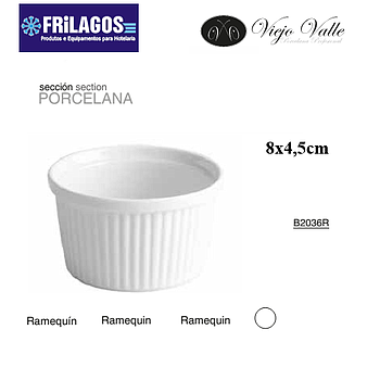 Ramequim Porcelana 8X4,5Cm Viejo Valle                      