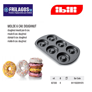 Molde Para 6 Donut Diametro 8Cm  Doughnut Ibili             