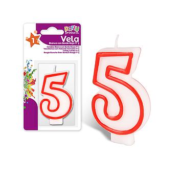 Vela De Aniversário Nº5  Unidade                            