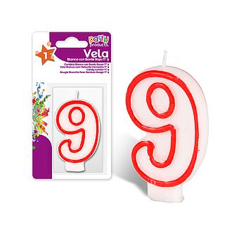 Vela De Aniversário Nº9  Unidade                            