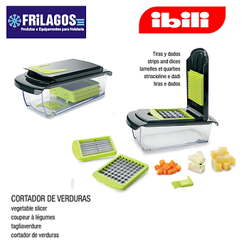 Cortador De Verduras Tiras E Cubos Ibili                    