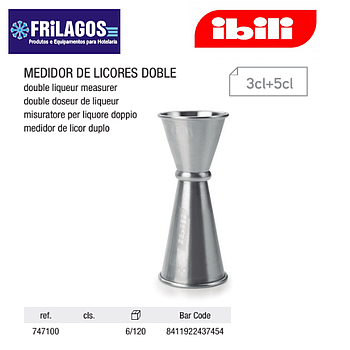 Doseador Inox Bar Duplo  3/5Ml  Ibili                       