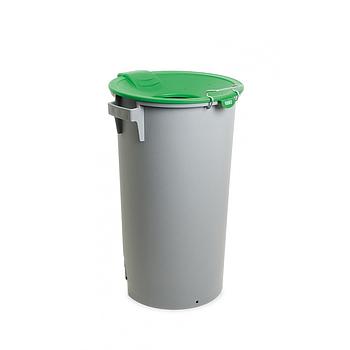 Balde 52Lts Cinza C/Tampa Funil Verde Ref.791 Faplana       