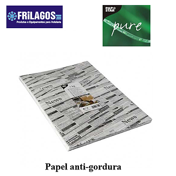 Papel Anti Gordura 35X25Cm Newsprint 1Kg Papstar            