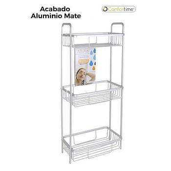 Organizador Wc Aluminio 3 Prateleiras Confortime            