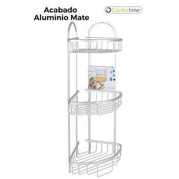 Organizador Wc Aluminio 3/Prateleiras 45º Confortime        