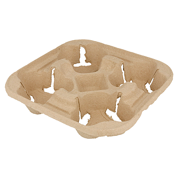 Cup Carrier, 4 Copos 22X22Cm Natural Cartão 75 Unid.        