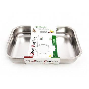 Assadeira Inox Anti-Aderente 60X40X9Cm Steel Pan Italy      