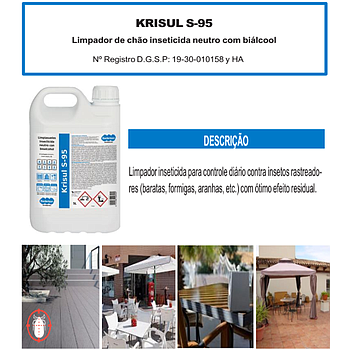 Krisul S-95 Lava Chão Com  Insecticida 5 Litros Bilper      