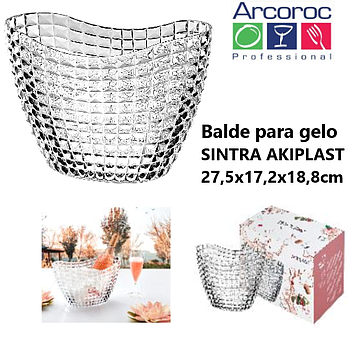 Balde Para Gelo Sintra Akiplast 27,5X17,2X18,8Cm Arcoroc    