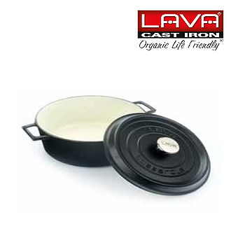 Caçarola Oval Ferro Preto Mate Edition 3,91Lt  Lava         