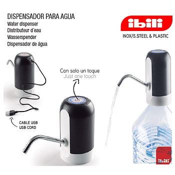 Dispensador Para Agua Carregador Usb Ibili                  