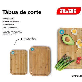 Tabua De Corte Bamboo Revervivel  40X28Cm Ibili             