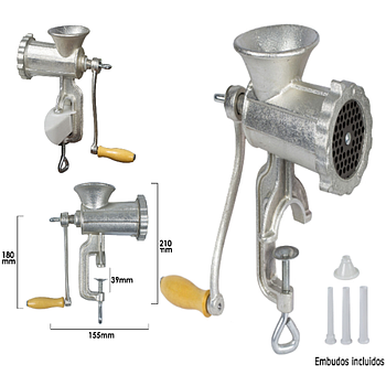 Maquina De Picar Carne Nº8 C/Tubos De Enchimento Incluidos  