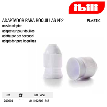 Adaptador Para Boquilhas Nº2  Ibili                         