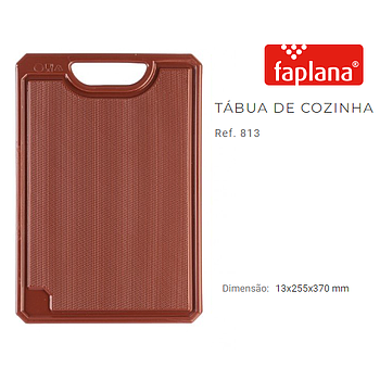 Tabua De Cozinha Castanha 255X370X13 Mm                     