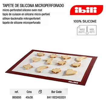 Tapete De Silicone Microperfurado 40X30Cm Ibili             