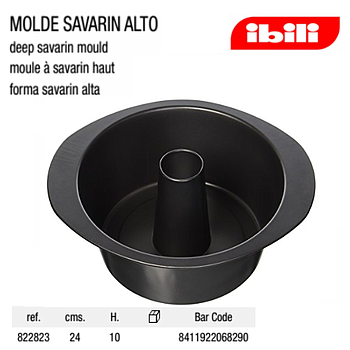 Molde Savarin Alto Moka Ferro C/Anti-Aderente 24X10Cm Ibili 