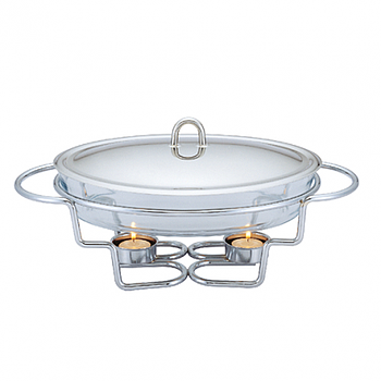 Rechaud  Adria 3L Oval  2 Lamparinas 50X24Cm                