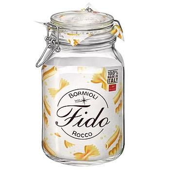 Frasco Fido Vidro Com Mola Transparente 1Lt Bormioli        