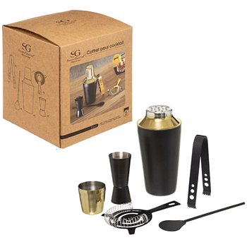Kit Cockteil 6 Peças Cool  Party Gold  Black                