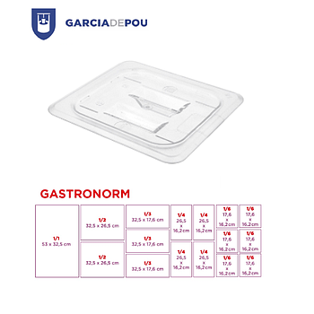 Tampa Gastronorm Policarbonato 1/6  17,6X16,2Cm             