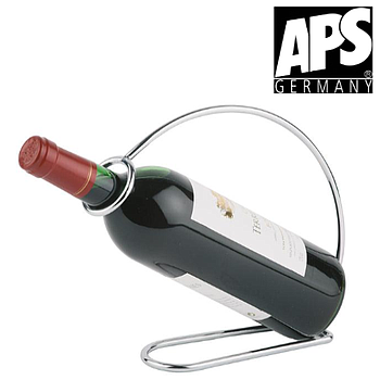 Suporte Para Garrafa Vinho Cromado 22X6Cm Altura 20,5Cm Aps 