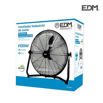Ventoinha Industrial Chão Preta 130W Lâminas: Ø50X58Cm Edm  