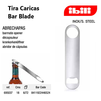 Tira Caricas Bar Blade Inox 18Cm Ibili                      