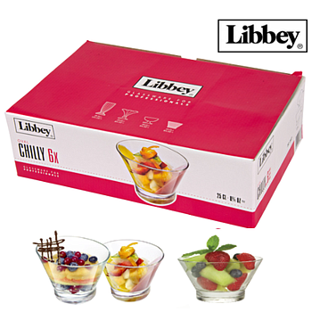 Caixa Com 6 Taças Ovais Chilly  25Cl  11,3Cm Vidro  Libbey  