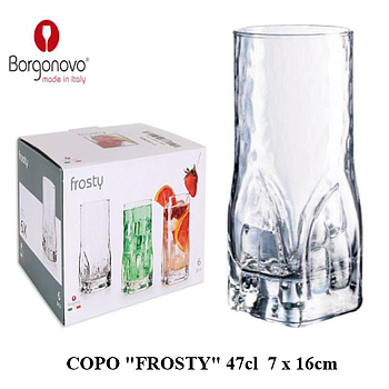 Caixa Com 6 Copos Frosty 47Cl  7X16Cm Borgonovo             