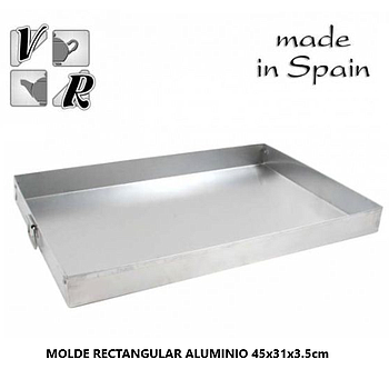 Molde Rectangular Aluminio 45X31X3.5Cm                      