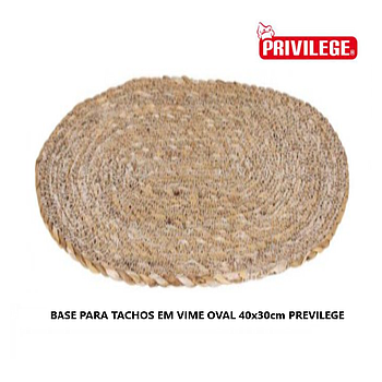 Base Para Tachos Em Vime Oval 40X30Cm Privilege             