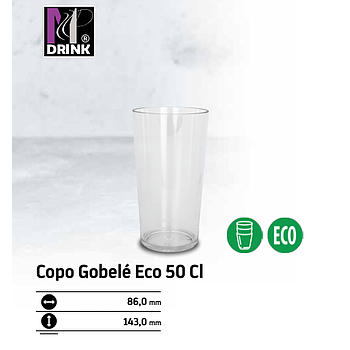 Copo Gobele Prestige 50Cl Policarbonato Mpdrink             
