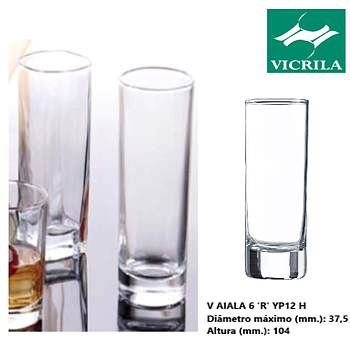 Copo Aiala 6 Cl 12 Unidades 104X37,5Mm R Yp12 H  Vicrila    