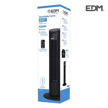 Ventilador De Torre 60W C/Controlo Remoto 28X78,3Cm Edm     