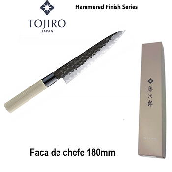 Faca De Chefe 180Mm Linha Hammered Tojiro                   