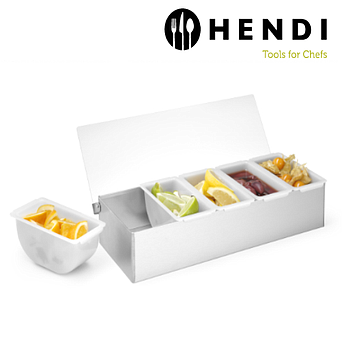 Caixa De Ingredientes 5 Containers 375X140X(H)90Mm Hendi    