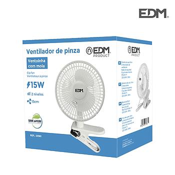 Ventoinha De Pinça Branco 15W Ø15Cm 28Cm Edm                