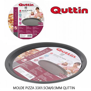 Molde Redondo Pizza Ferro Anti-Aderent. 33X1,5X0,5Cm Quttin 