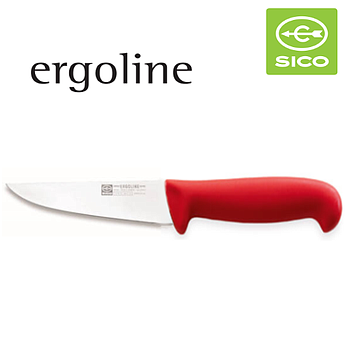 Faca De Talho Cabo Vermelho 16Cm Linha Ergoline  Sico       