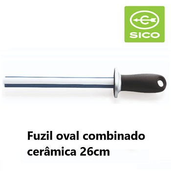 Fuzil Ceramico Combinado Oval Azul/Branco 26Cm  Sico        