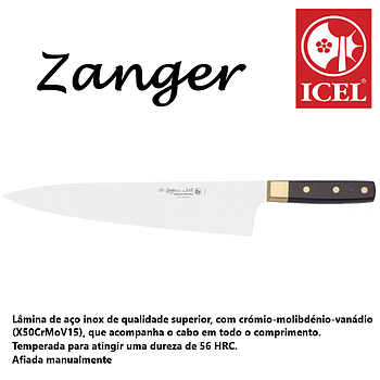 Faca De Chefe 30Cm Inox (X50Crmov15) Zanger Icel            