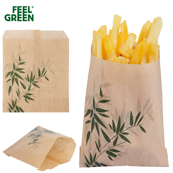 Embalagem P/Batata Frita Feel Green 12X12Cm 1000 Unid.      