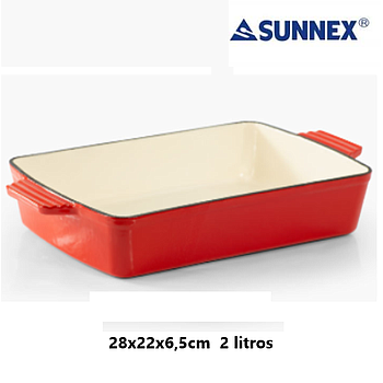 Assadeira Retang Ferro Fund 28X22Cm Verm Cst28R Sunnex      