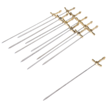Espeto Inox Para Espetadas 25Cm C/Espada  C/12 Unidades     