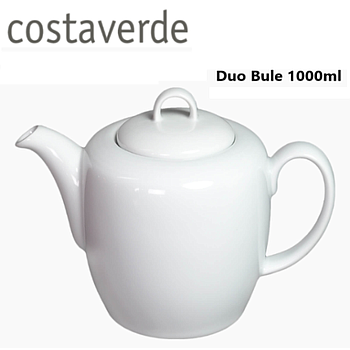 Bule 1000Ml Porcelana Branca Duo Costa Verde                