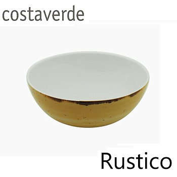 Taça 15Cm H6Cm Rustico Amarelo Porcelana Costa Verde        